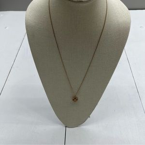 Kendra Scott Kacey Rose Gold Mother Of Pearl Long Pendant Necklace.